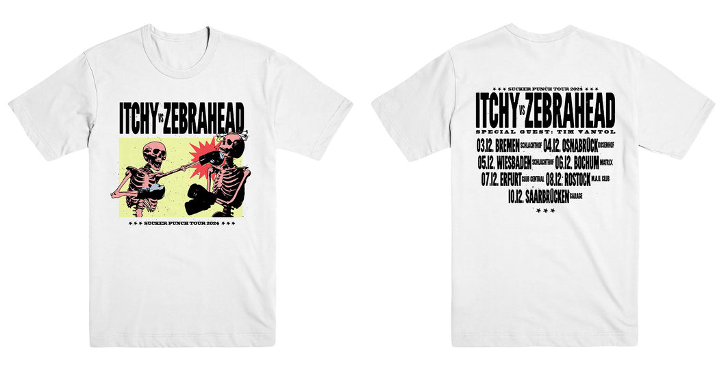 ZH Vs Itchy Suckerpunch 2024 tour tshirt WHITE