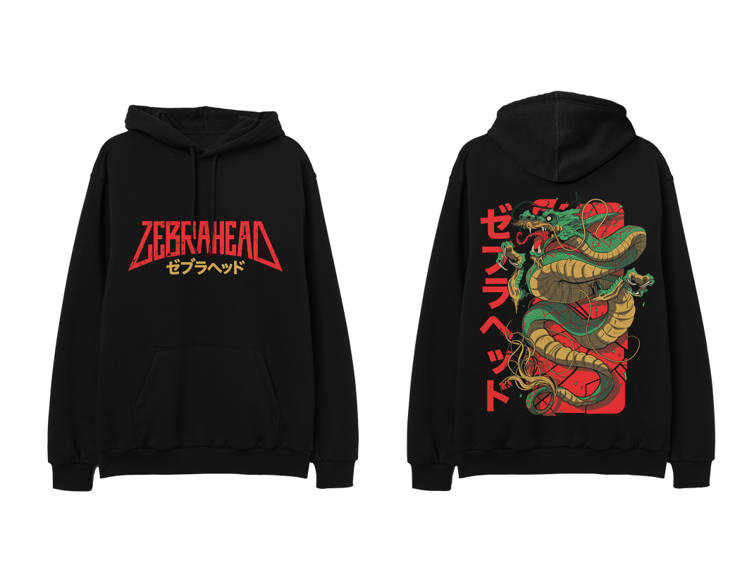 Japanese Dragon Pull Over Hoodie